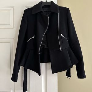 Zara wool peplum coat